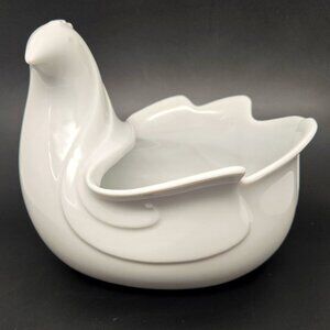 Vintage 4.5" Aartik by Dansk Minimalist Bird Porcelain Planter 1990-1992